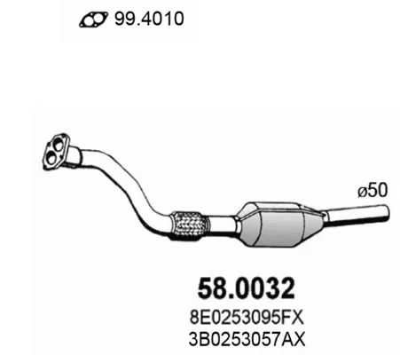 Convertidor - catalisador 580032 Asso