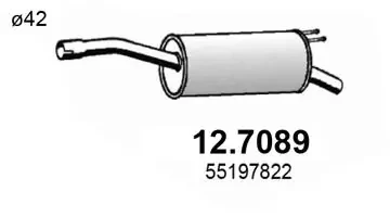 Silenciador, parte traseira 127089 Asso