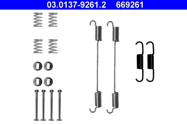 Kit de montagem das sapatas traseiras de tambor 77363512 Fiat/Alfa/Lancia