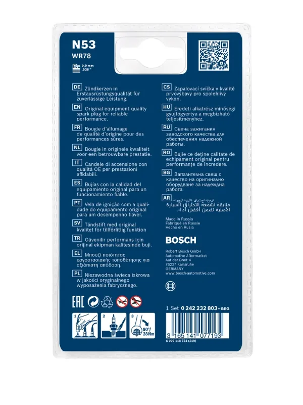 Vela de ignição 0242232803 Bosch