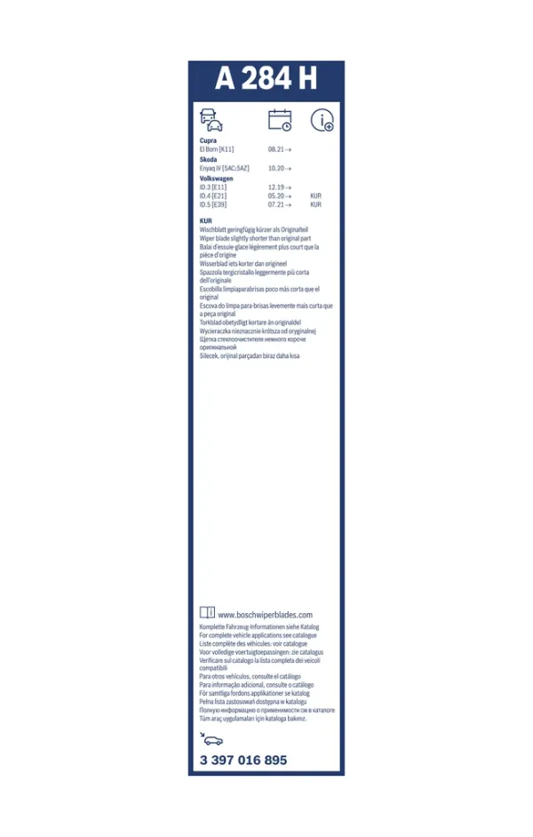 Limpa-pára-brisas de vidro traseiro 3397016895 Bosch