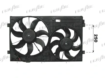 Difusor do radiador de esfriamento, montado com motor e roda de aletas 05102019 Frig AIR