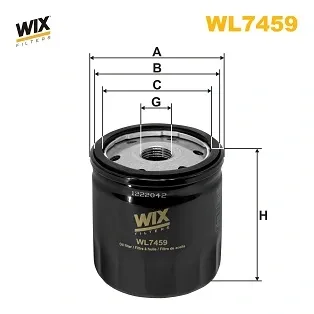 Filtro de óleo WL7459 WIX