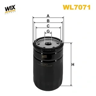 Filtro de óleo WL7071 WIX