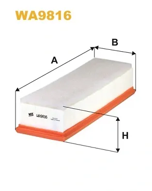 Filtro de ar WA9816 WIX