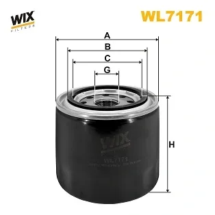 Filtro de óleo WL7171 WIX