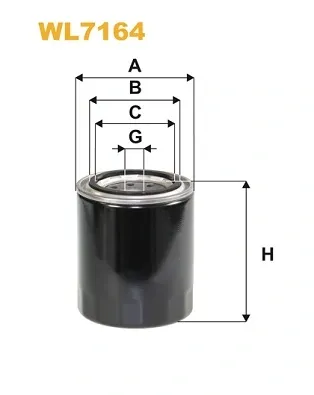 Filtro de óleo WL7164 WIX