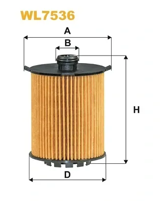Filtro de óleo WL7536 WIX