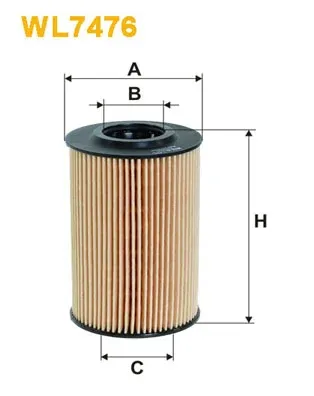 Filtro de óleo WL7476 WIX