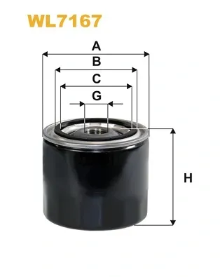 Filtro de óleo WL7167 WIX