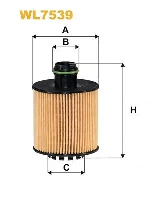 Filtro de óleo WL7539 WIX