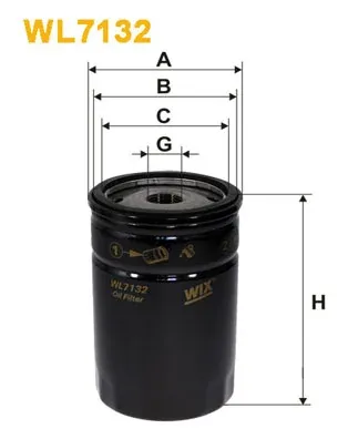 Filtro de óleo WL7132 WIX