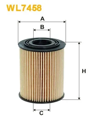 Filtro de óleo WL7458 WIX