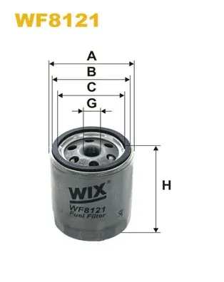 Filtro de combustível WF8121 WIX