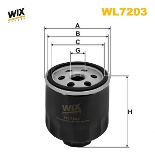 Filtro de óleo WL7203 WIX