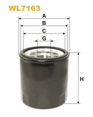 Filtro de óleo WL7163 WIX