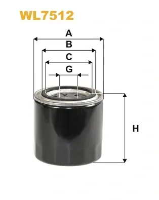 Filtro de óleo WL7512 WIX