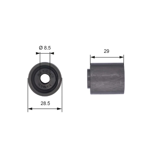 Rolo parasita da correia do mecanismo de distribuição de gás para Volkswagen Passat (B5, 3B2)