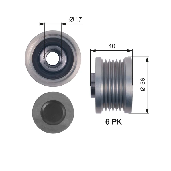 Polia do gerador para Nissan Primera (P12)