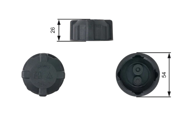 Tampa (tampão) do tanque de expansão para Fiat Bravo (182)
