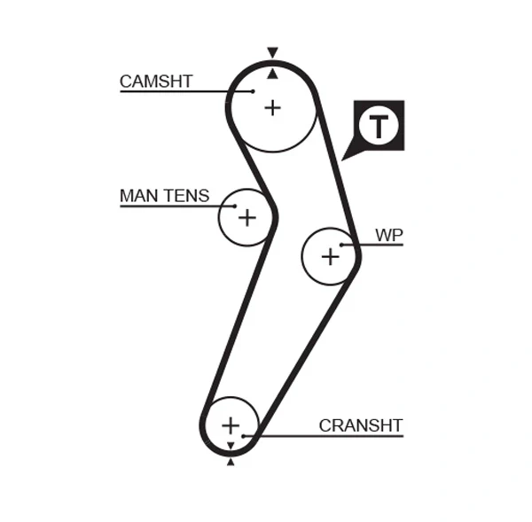 Correia do mecanismo de distribuição de gás para Renault Megane (BA0)