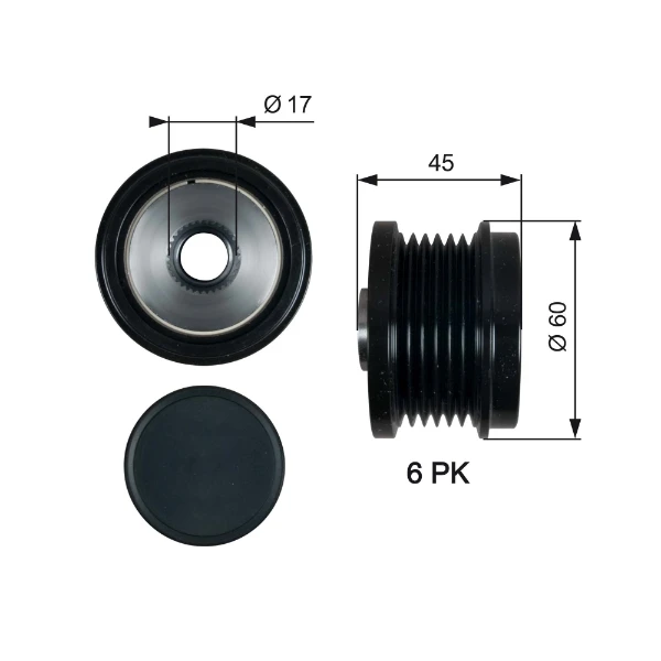 Polia do gerador para Ford Focus (CB8)