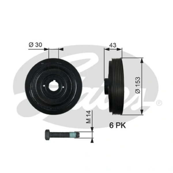 Polia de cambota para Fiat Ducato (230)