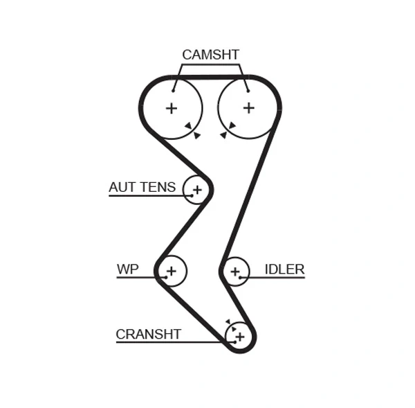 Correia do mecanismo de distribuição de gás para Peugeot 406 (8C)