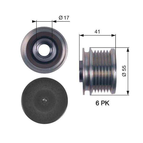 Polia do gerador para MINI Cooper (R56)