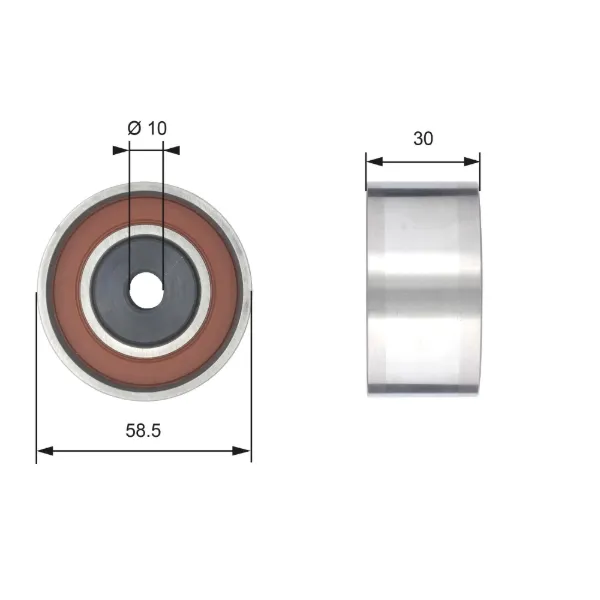 Rolo parasita da correia do mecanismo de distribuição de gás Mazda 626 V