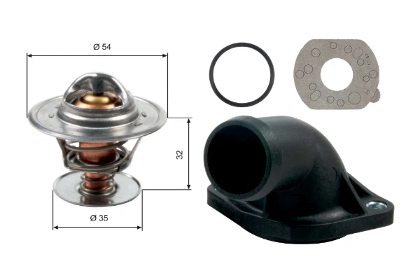 Flange do sistema de esfriamento (união em T) para Audi A5 (8T3)