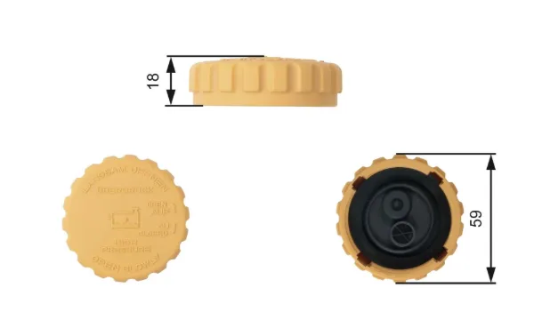Tampa (tampão) do tanque de expansão RC201 Gates