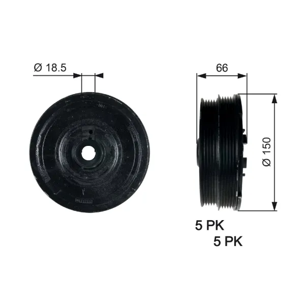 Polia de cambota Land Rover Freelander I