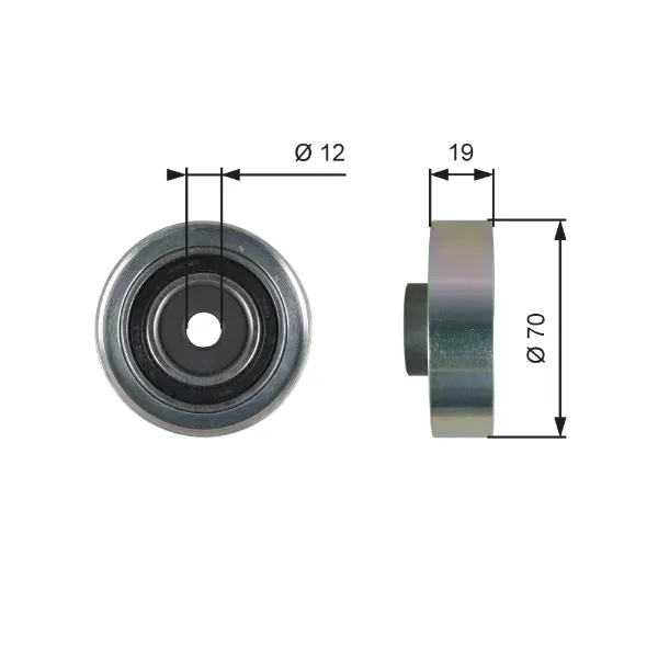 Rolo parasita da correia de transmissão Suzuki Jimny SN, JB