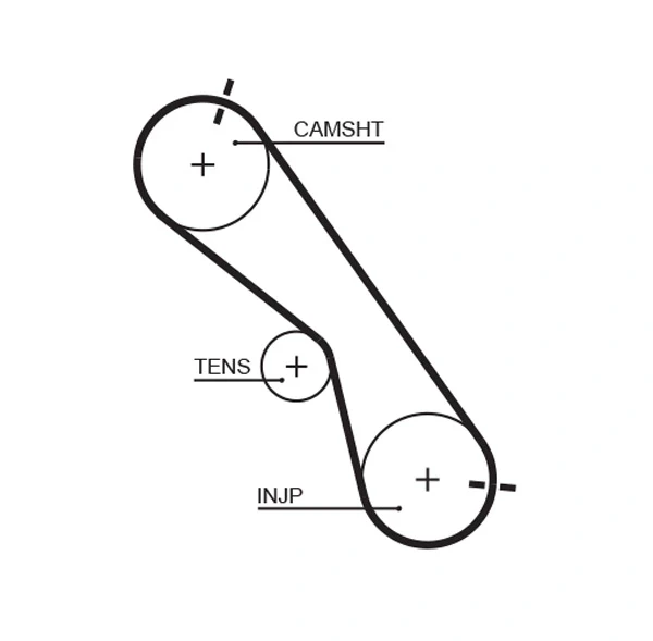 Correia do mecanismo de distribuição de gás, kit para Toyota Land Cruiser (J150)