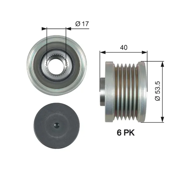 Polia do gerador Nissan Qashqai I