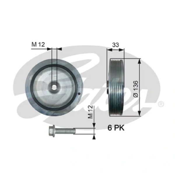 Polia de cambota para Renault Master (FD)