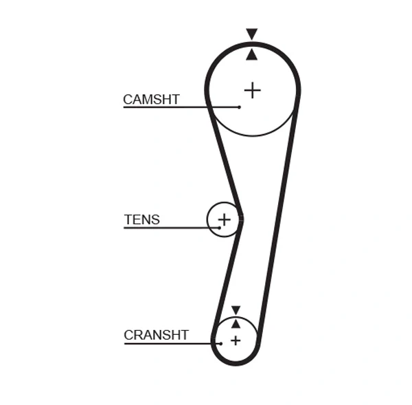 Correia do mecanismo de distribuição de gás para Peugeot 309 (10C, 10A)