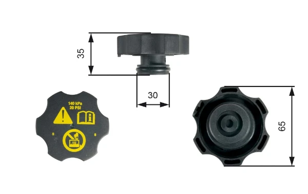 Tampa (tampão) do tanque de expansão para Fiat Tipo (356)
