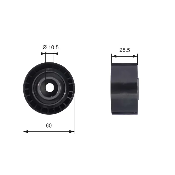 Rolo parasita da correia do mecanismo de distribuição de gás Ford Mondeo I