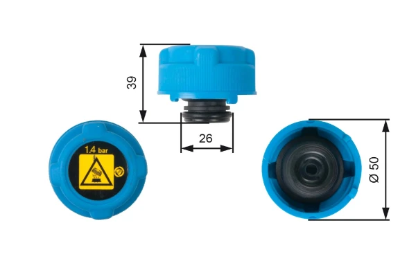 Tampa (tampão) do tanque de expansão para Fiat Fiorino (225)