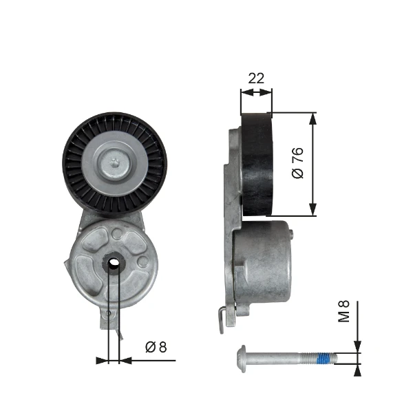 1425510 Ford reguladora de tensão da correia de transmissão