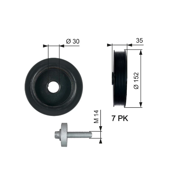 Polia de cambota para Renault Master (JD)
