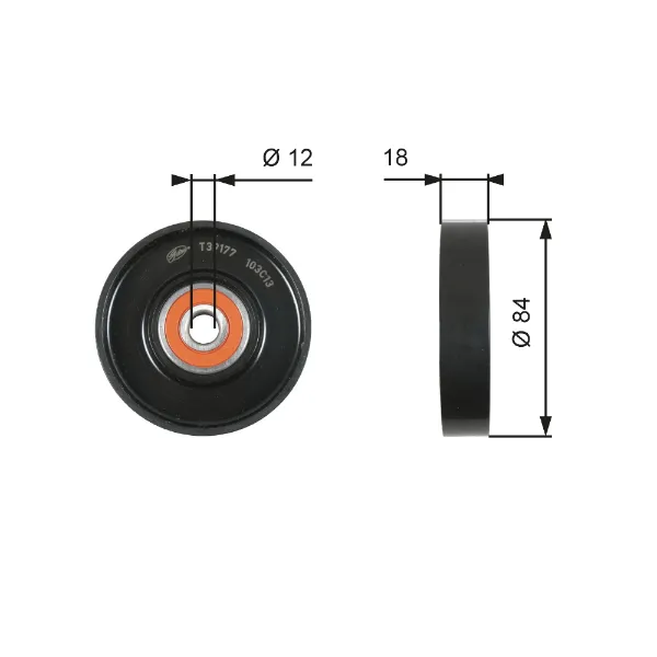 Rolo de reguladora de tensão da correia de transmissão para Nissan Sunny (Y10)
