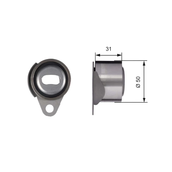 Rolo de reguladora de tensão da correia do mecanismo de distribuição de gás para Renault 19 (L53)