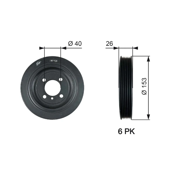 Polia de cambota para Hyundai Santa Fe (SM)