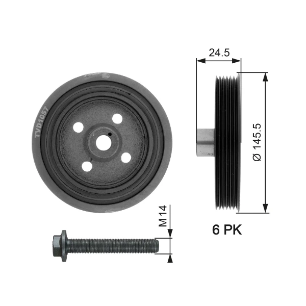 Polia de cambota para Ford Fiesta (J5S, J3S)