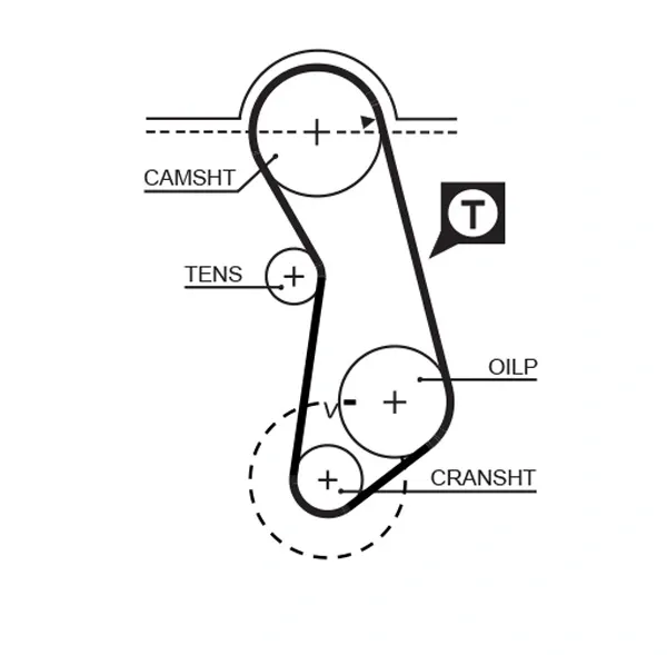 Correia do mecanismo de distribuição de gás, kit para Audi 100 (44, 44Q, C3)