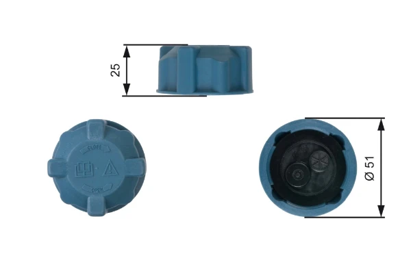 Tampa (tampão) do tanque de expansão para Fiat Multipla (186)