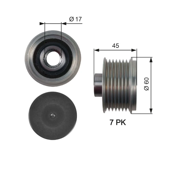 Polia do gerador para Subaru Forester (S12, SH)